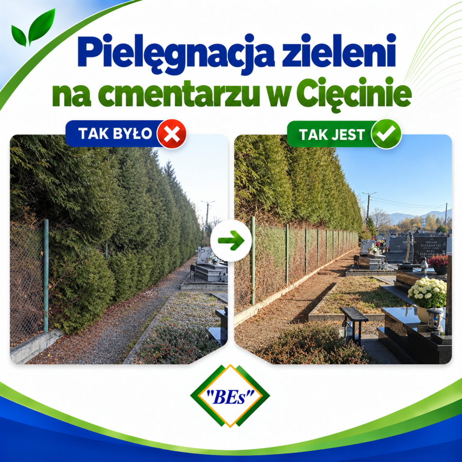 Zakończenie prac porządkowych i pielęgnacyjnych na cmentarzu w Cięcinie